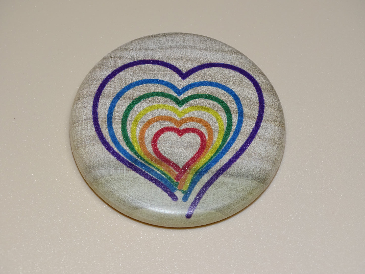 "Compassion Compass"-Directing compassion to yourself and others. Multi-colored/Poplar