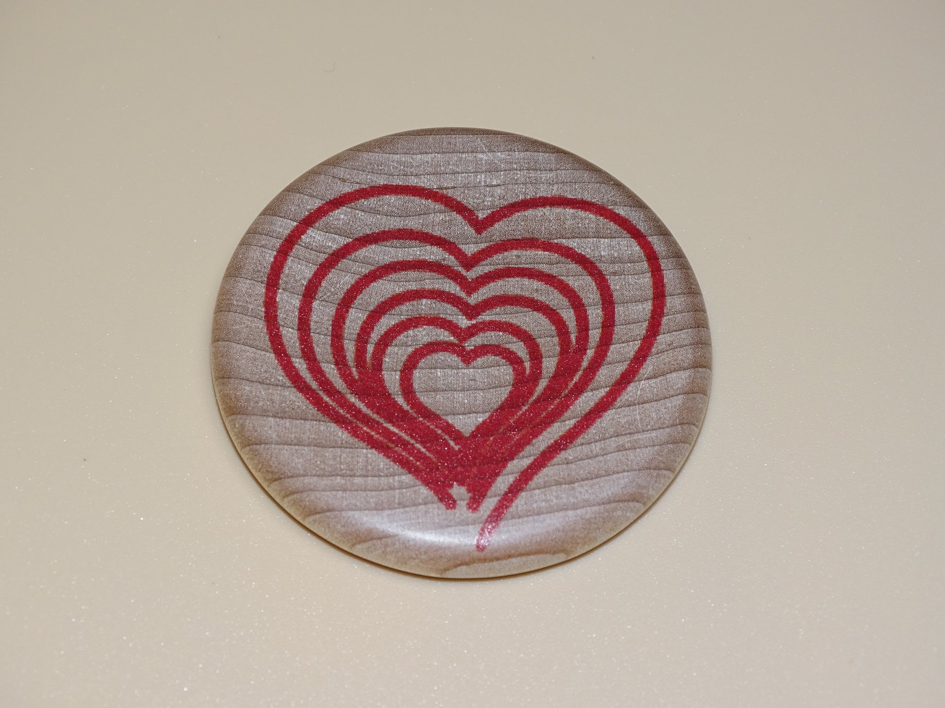 "Compassion Compass"-Directing compassion to yourself and others. Red/Maple