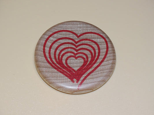 "Compassion Compass"-Directing compassion to yourself and others. Red/Maple