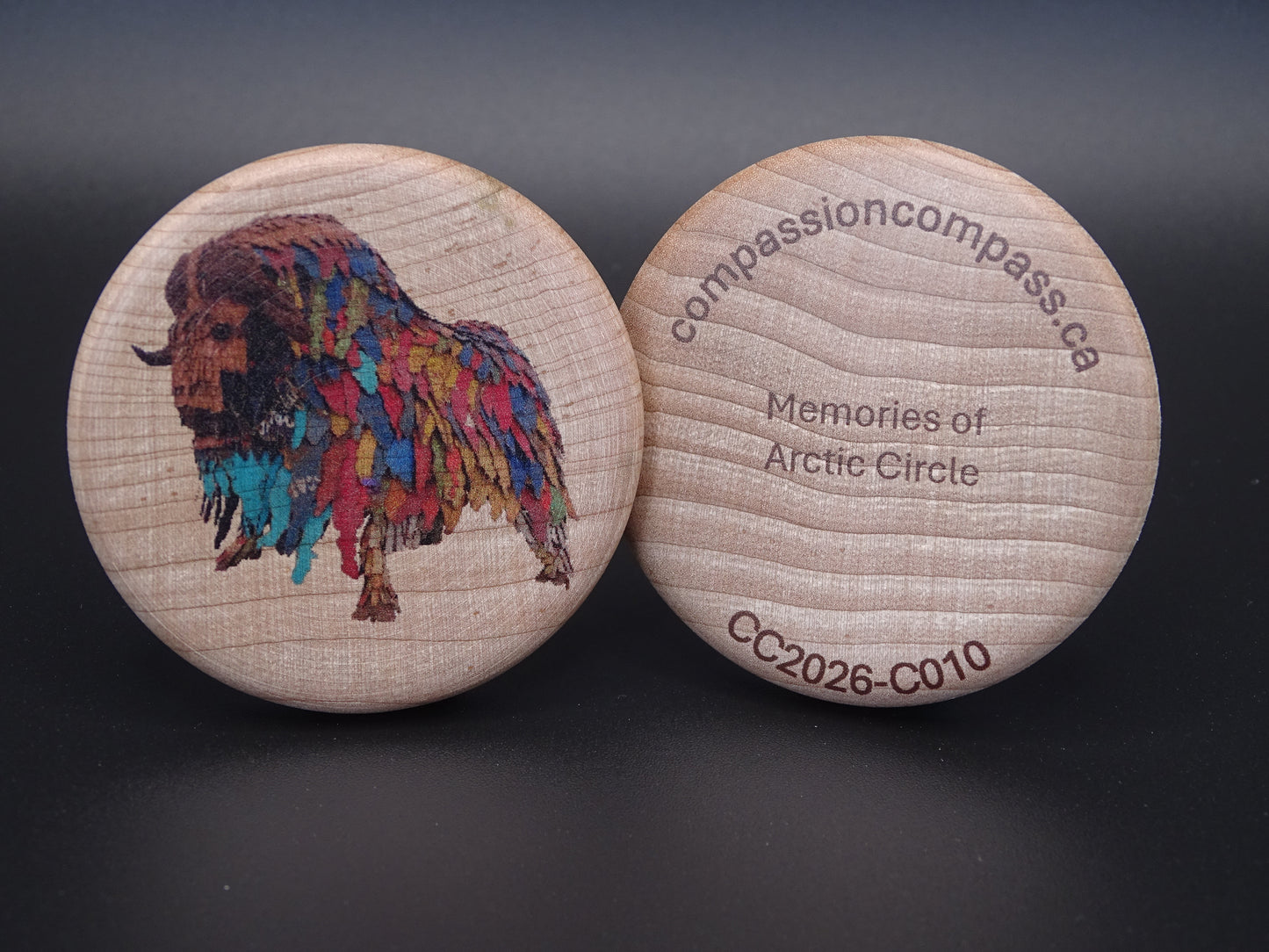 2) CUSTOM ORDERS - Wooden Disc - Design your own Compassion Compass™ for Special Occasions or Corporate Events