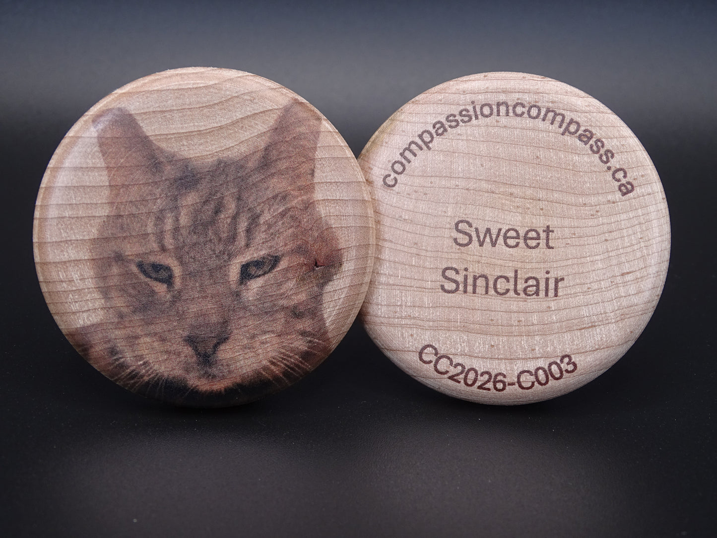2) CUSTOM ORDERS - Wooden Disc - Design your own Compassion Compass™ for Special Occasions or Corporate Events
